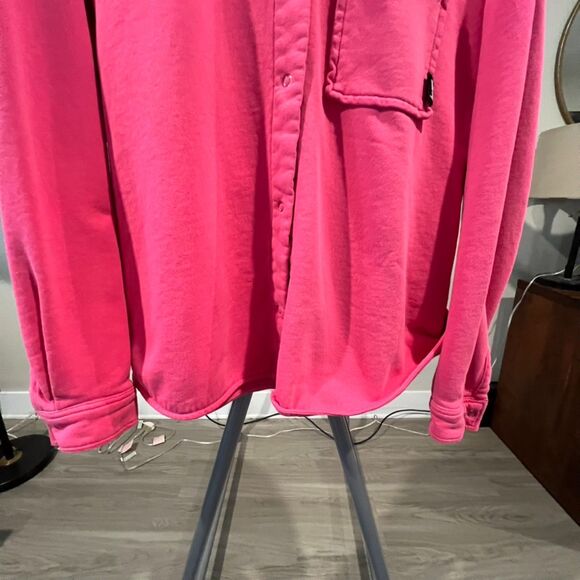 Stussy - LS Snap Button Knit "Huron" Overshirt (#218121) - Hot Pink - Picture 6 of 7